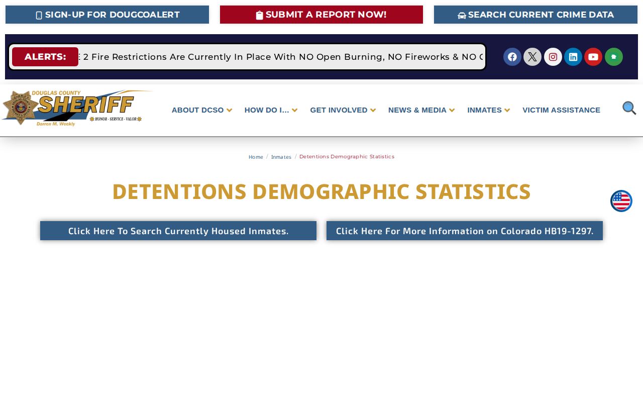 Douglas County jail roster gateway for current booking records