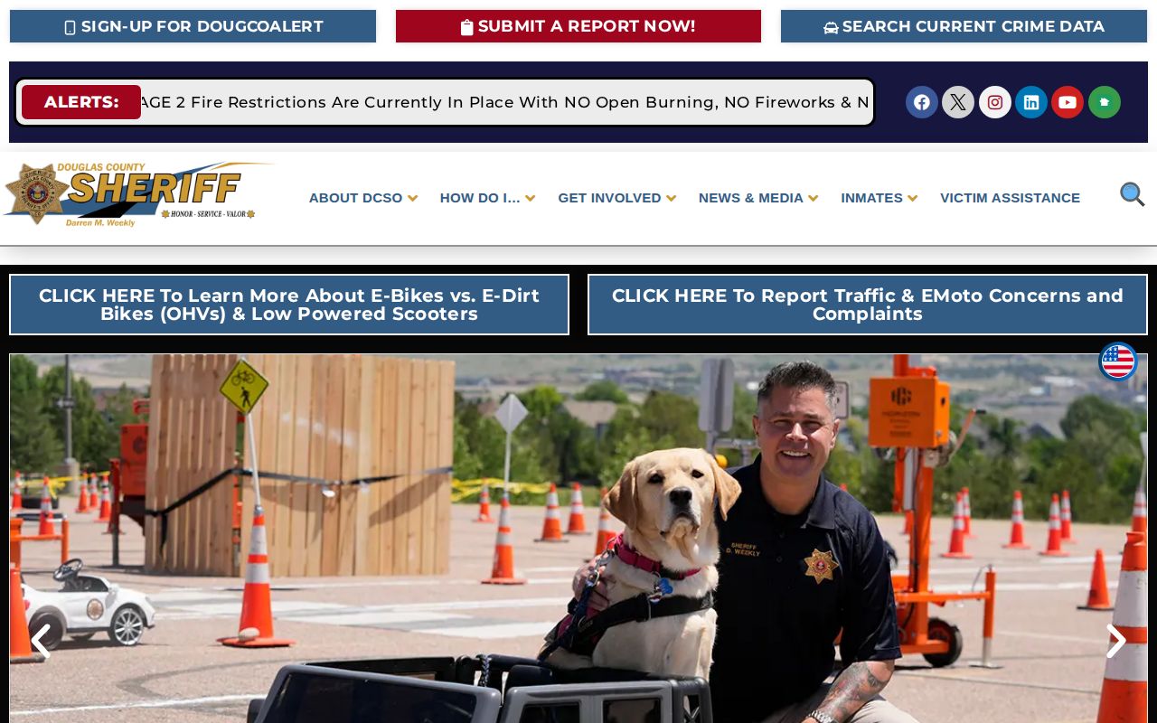 Douglas County Sheriff's Office official arrest news and media release gateway